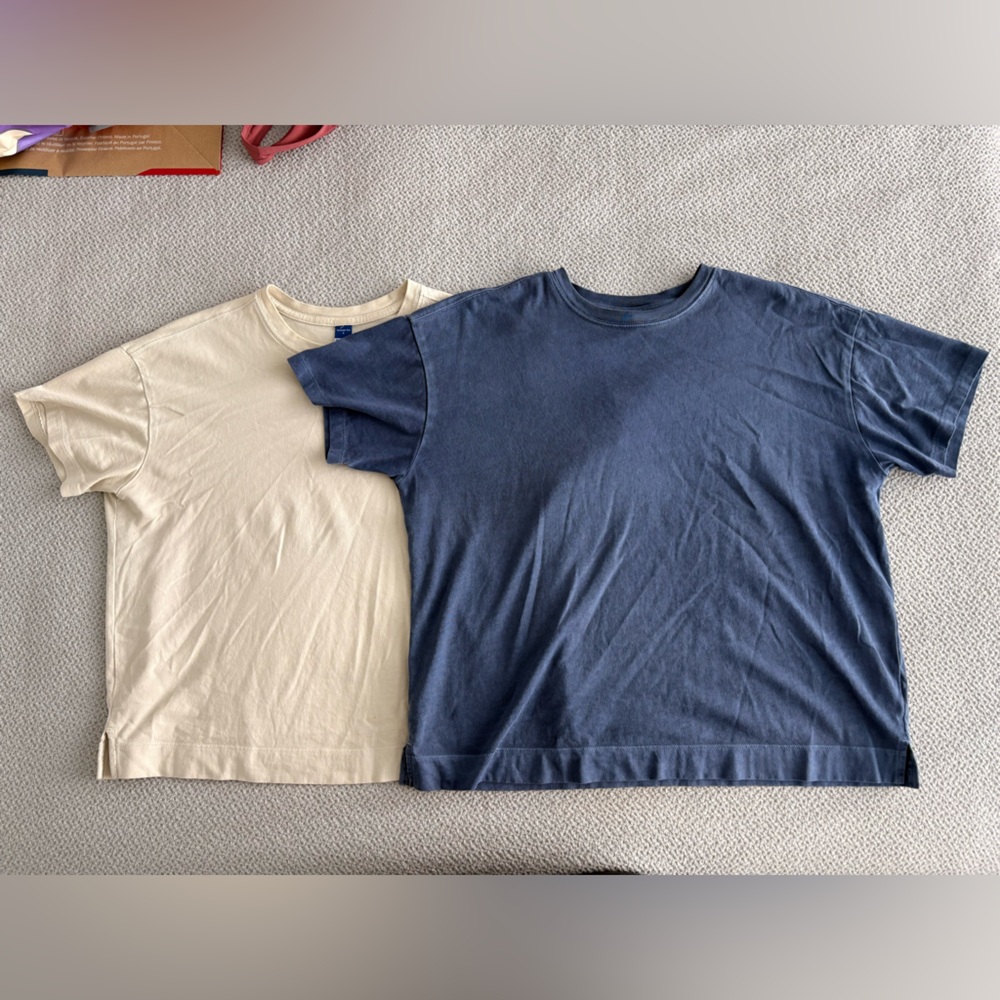 Old Navy Vintage Tees in Navy and Cream